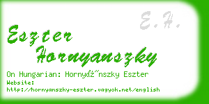 eszter hornyanszky business card